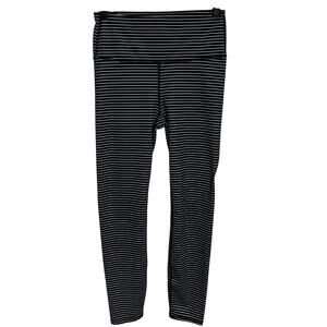 Gap Fit Black And White Striped Leggings Womens Size XS